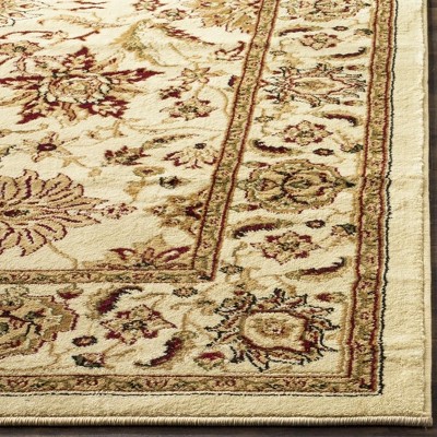 Ivory Floral Hand-Knotted Rectangular Area Rug