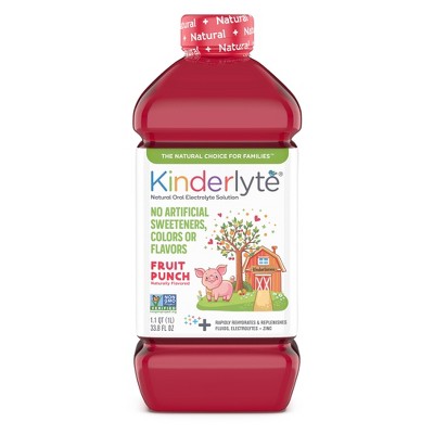 Kinderlyte Natural Oral Electrolyte Fruit Punch Solution - 33.8 fl oz