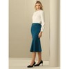 INSPIRE CHIC Women's High Waist Ruffle Hem Midi Length Mermaid Skirt - 3 of 4