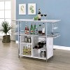 Mauro Faux Marble Bar Table White/Chrome - miBasics: Wine Storage, Stemware Rack, Metal Frame - 3 of 4