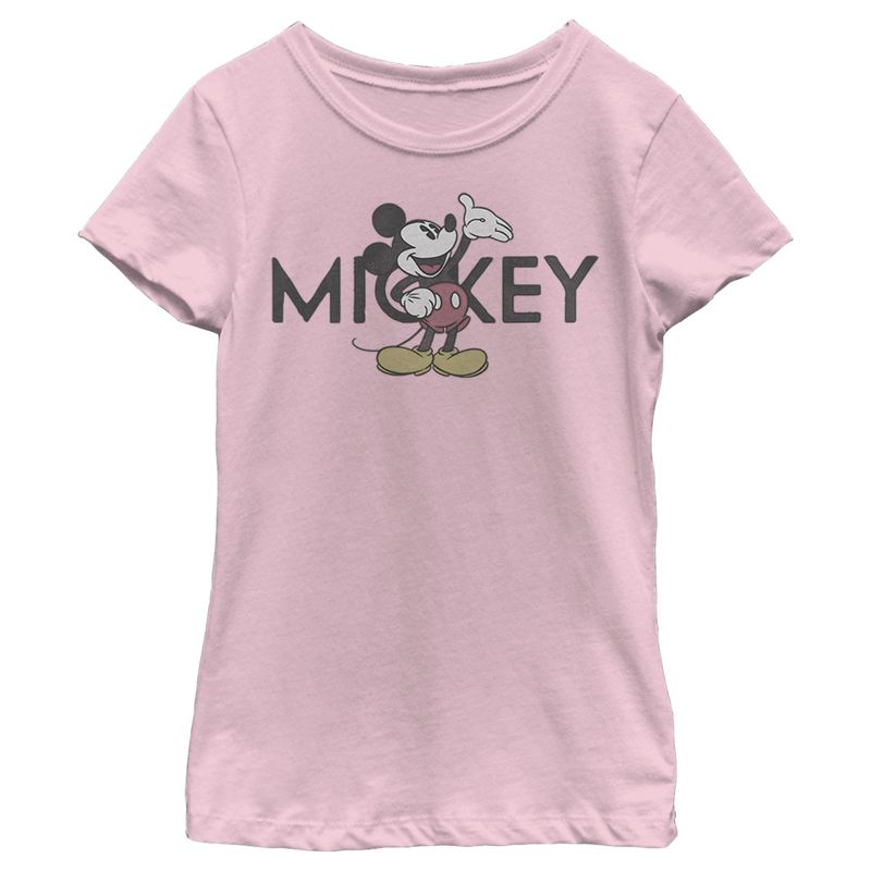 Girl's Disney Old School Mickey T-Shirt, 1 of 5