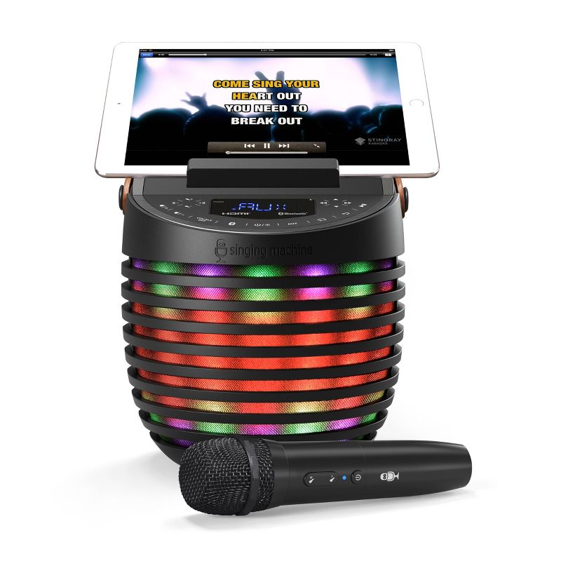 Singing Machine SingCast One Casting Bluetooth Karaoke System with wireless Microphone, 4 of 10