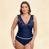 Women's Contrasting Trim Tankini Sets Swimsuit - Cupshe - 4 of 4