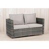 6-Piece Outdoor Wicker Sectional Sofa Set  - All-Weather Patio Furniture for Garden, Backyard, and Porch - 3 of 4