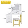 VYNXARIA Makeup Vanity with 5 Drawers with Sturdy Metal Leg and Metal Chair Dressing Table for Bedroom Dressing Room (White) - 4 of 4