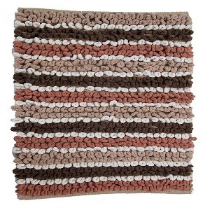 Dense Lush Pile Of This Luxurious Yarn Dyed Multi Colored Bath Rug With Non-Skid Back Is Super Soft, Brown/Taupe/White - 1 of 3