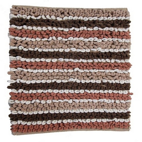 Bath Rug Cotton Non-Skid Backing Multicolor Pebble Stone - On Sale