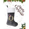 Aoibox 20 Inch Monogrammed Christmas Stocking Red Letter Plush Cotton 1 Piece Large Soft Holiday Fireplace Hanging Xmas Decoration - 2 of 4