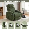 Power Lift Recliner Chair, Lift Chair with Massage & Heat, Adjustable Corduroy Electric Recliner Chairs with 2 Cup Holders & Stand Assist - 4 of 4