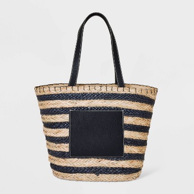 Straw Basket Tote Handbag - Universal Thread™ Natural