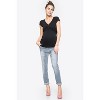 Women's Maternity Shirts Twist Front Cap Sleeve Nursing Tops Mini Summer Breastfeeding Tees Pregnancy Clothes - 4 of 4