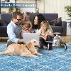 Acekool Geometric  Rug - Machine Washable Non-Slip Indoor Carpet for Living Room, Bedroom, Nursery - 4 of 4
