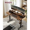 VASAGLE Electric Standing Desk with Drawers, Sit Stand Desk with Built-in Power Strip, Adjustable Height, 23.6 x 55.1 Inches - 3 of 4