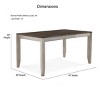 Abacus Dining Table Alabaster/Honey - Steve Silver Co.: Rubberwood & Acacia, Butterfly Leaf, Seats 6 - 3 of 4