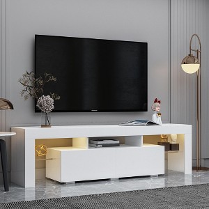 NicBex TV Stand Modern Entertainment Center with LED Light Media Console with Storage for Living Room, Bedroom - 1 of 4
