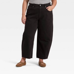 Women's High-Rise Easy Barrel Ankle Jeans - Universal Thread™ - 1 of 3
