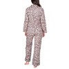 Blis Women's Long Sleeve Flannel Notch Pajama Set - 3 of 4