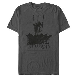 Men's Lord of the Rings Fellowship of the Ring Sauron Black and White T-Shirt - 1 of 4