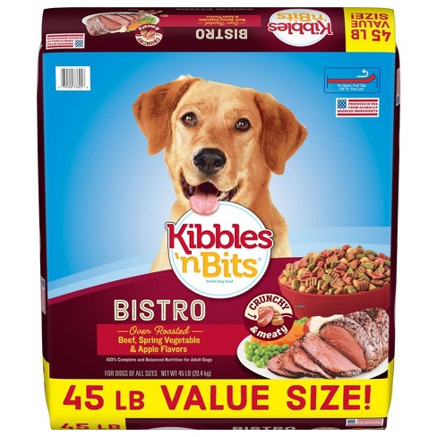 Kibbles 'n Bits Bistro Oven Roasted Beef Flavor with Vegetable and Apple Dry Dog Food - 45lbs - image 1 of 4
