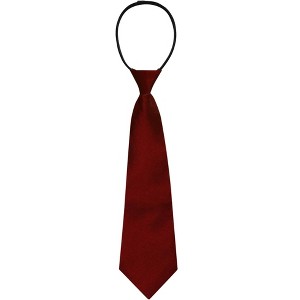 Allegra K Men's Pre Tied Formal Casual Zipper Solid Color Adjustable 8cm-wide Tie - 1 of 4