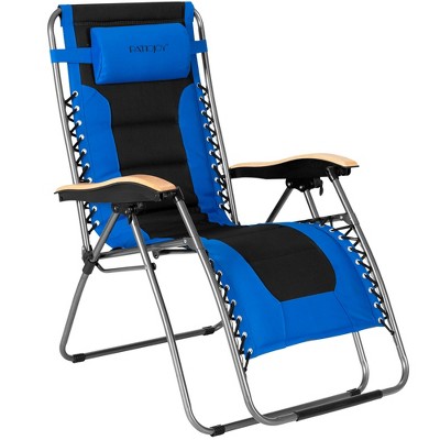 Costway Padded Zero Gravity Lounge Chair Oversize Folding Adjustable ...