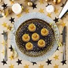 Blue Panda 48-Pack Black and Gold Party Plates, 7 Inch Paper Plates for Birthday Cake and Desserts - 3 of 4