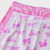 Girls' 4pc Barbie Pajama Set - Pink - 4 of 4