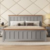 NicBex Full/Queen Size Vintage Wood Platform Bed Frame with Rectangular Headboard and Footboard,Under Bed Storage,No Box Spring Needed,Easy Assembly - 2 of 4