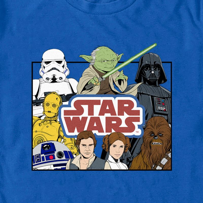 Men's Star Wars: A New Hope Cartoon Cast Logo T-Shirt, 2 of 5