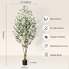 Whizmax Tall Faux Olive Tree, Realistic Tall Silk Olive Trees with Branches,Fruits and Dried Moss,for Modern Home Office Living Room Decor Indoor - 4 of 4