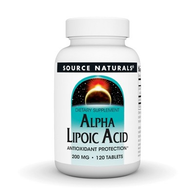 Alpha Lipoic Acid 200mg by Source Naturals, Inc.  -  120 Tablet