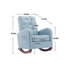 CAVINAS Polyester Glider Rocking Chair with High Backrest,Cozy Upholstered Rocking Chairs,Nursery Accent Chair for Bedroom - 3 of 4