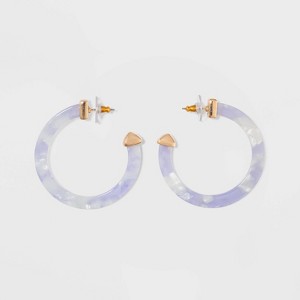 SUGARFIX by BaubleBar Classic Resin Hoop Earrings - Lilac, Women