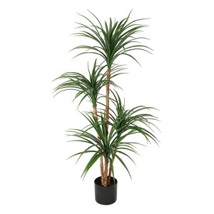 4-6FT Artificial Dracaena Tree - Realistic Adjustable Faux Plant for Indoor Decor, Living Room, Office & Photo Backdrops - 1 of 4