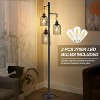 Vynxaria 68 Inch H LED Farmhouse Rustic Floor Lamp with 3 Hanging Birdcage Shades, Dimmable, for Bedroom, Office, Living Room, Bulbs Included - 2 of 4