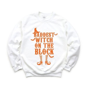 Simply Sage Market Women's Graphic Sweatshirt Baddest Witch On The Block - 1 of 4