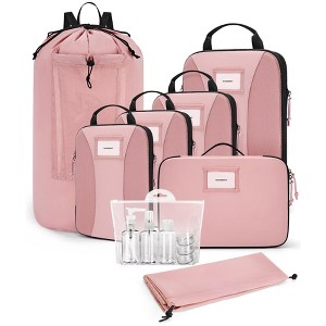 Compression Packing Cubes, 8 PCS Packing Cubes for Suitcases, Travel Bags Organizer for Luggage - 1 of 4