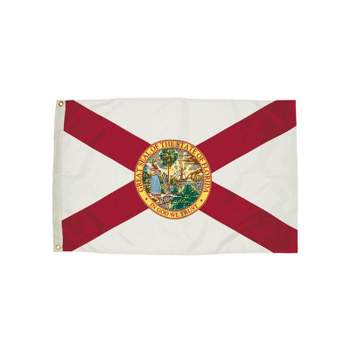 Durawavez Nylon Outdoor Flag with Heading & Grommets, Florida, 3ft x 5ft