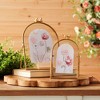 Copper Framed Floral Artwork with Bird Accent 8"H - 2 of 2