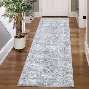 Modern Abstract Geometric Stripe Rugs for Living Room Bedroom Soft Low Pile Carpet Indoor Washable Non Slip Easy Care Area Rug - 1 of 4