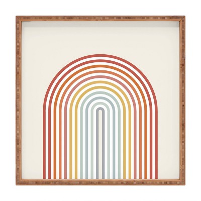 13" Wood Showmemars Minimalist Rainbow Small Square Tray - society6