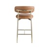 Meridian Furniture,Lupita Cognac Vegan Leather Counter Stool, Set of 2 - 4 of 4
