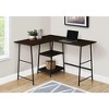Monarch Specialties Computer Desk Home Office Corner Storage Shelves 48InchL L Shape Work Laptop Metal Laminate Brown Black Contemporary Modern - 2 of 4