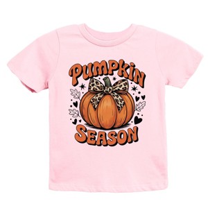 The Juniper Shop Coquette Pumpkin Season Leopard Youth Short Sleeve Tee - L - Pink - 1 of 4