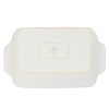 Gibson Bee and Willow 4 Quart Rectangular Stoneware Baker in White Speckle - image 4 of 4