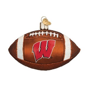 Old World Christmas Blown Glass Ornament for Christmas Tree, Wisconsin Badgers Football - 1 of 4
