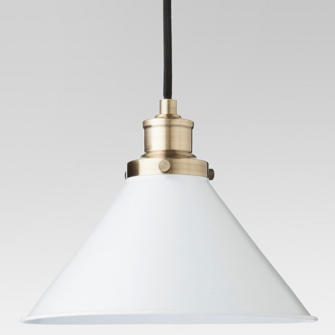 Crosby Small Pendant Ceiling Light White Lamp Only - Threshold : Target