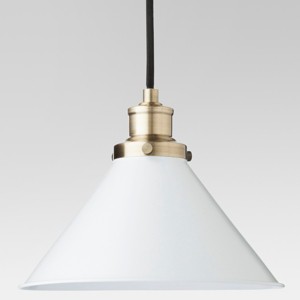 Crosby Small Pendant Ceiling Light White Lamp Only - Threshold