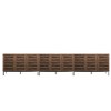 Farmhouse Sideboard Buffet Storage Cabinet with Strip Skeleton Door and Adjustable shelves, for living room dining room kitchen - 2 of 4