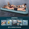 Bestway Hydro-Force Sun Soaker Inflatable Water Floating Platform 4 Person Lake Raft Lounger with Built-In Cup Holders, 106 Inches, Blue - 3 of 4